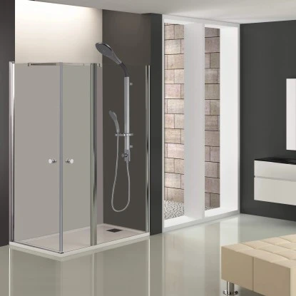 Flügeltür Sanoflex 6 Mm Chrom 140 Cm X 195 Cm 3 Flügeltür Sanoflex 6 Mm Chrom 140 Cm X 195 Cm – Bild 3