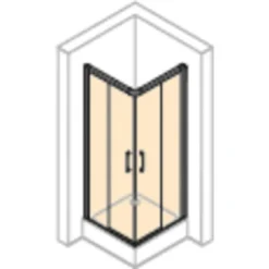 Hüppe Gleittüreckeinstieg EasyEntry 2-tlg. BxH: 80 Cm X 200 Cm Silber Hochglanz -Wenko Verkäufe 05489 2438 HPUV1C250NUA 20