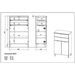 Germania Badkommode Mauresa 8531 Weiß 97 Cm X 60 Cm 10 Germania Badkommode Mauresa 8531 Weiß 97 Cm X 60 Cm -Wenko Verkäufe 05949853140 11029600 VM 01