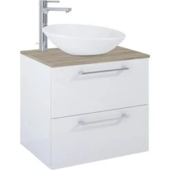 Maximus Waschbeckenunterschrank 60 Cm Stylo 2 Schubladen Weiß -Wenko Verkäufe 08197 4807 5902490643086 4