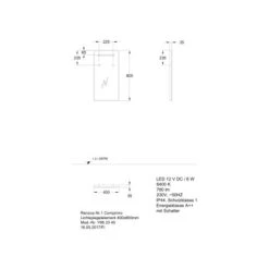 Geberit Lichtspiegel Renova Compact -Wenko Verkäufe 0982 print masszeichnung 5