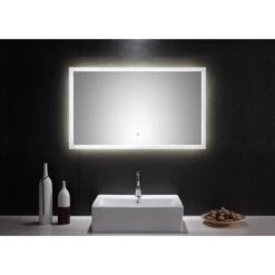 LED-Lichtspiegel 100x60 Cm Neutralweiß Mit Touch Bedienung -Wenko Verkäufe 0 cm mit touch bedienung 2 2
