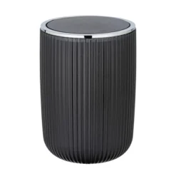 Wenko Schwingdeckeleimer Agropoli L Grau 5.5 L Kunststoff 19 X 27 X 19 Cm