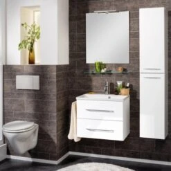 Fackelmann Waschtisch B.clever 60 Cm Weiß Hochglanz -Wenko Verkäufe 145581 3254 2