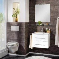 Fackelmann Waschtisch B.clever 60 Cm Weiß Hochglanz -Wenko Verkäufe 145581 3254 5