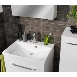 Fackelmann Waschtisch B.clever 60 Cm Weiß Hochglanz -Wenko Verkäufe 145581 3254 6