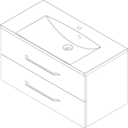 Fackelmann Waschplatz B.clever 90 Cm Alaska Esche 2 Fackelmann Waschplatz B.clever 90 Cm Alaska Esche – Bild 2