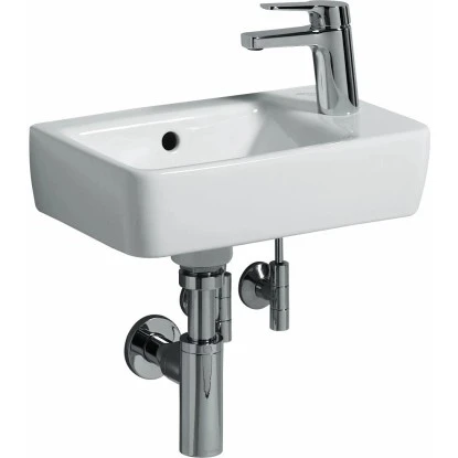 Geberit Handwaschbecken Renova Compact40 Cm Weiß Mit Hahnloch 2 Geberit Handwaschbecken Renova Compact40 Cm Weiß Mit Hahnloch – Bild 2