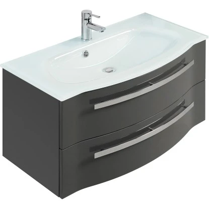 Pelipal Waschbeckenunterschrank 90 Cm Serie 4005 Steingrau Hochglänzend 1 Pelipal Waschbeckenunterschrank 90 Cm Serie 4005 Steingrau Hochglänzend