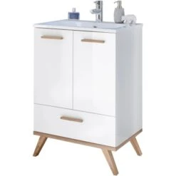 Pelipal Waschtischunterschrank 60,5 Cm Quickset 923 Weiß Glanz