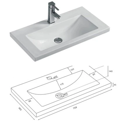 Posseik Badmöbel-Set 70 Cm Vela 70S SlimLine Weiß Hochglanz 3-teilig 6 Posseik Badmöbel-Set 70 Cm Vela 70S SlimLine Weiß Hochglanz 3-teilig – Bild 6