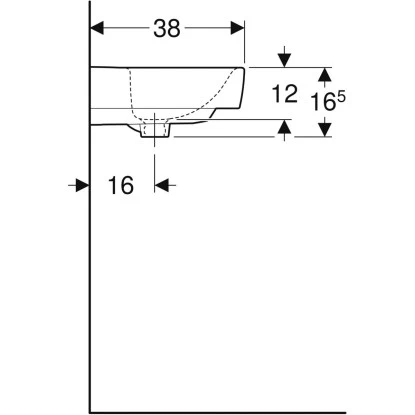 Geberit Handwaschbecken Renova Plan 50 Cm Ohne Hahnloch O. Überl. Weiß KeraTect 3 Geberit Handwaschbecken Renova Plan 50 Cm Ohne Hahnloch O. Überl. Weiß KeraTect – Bild 3