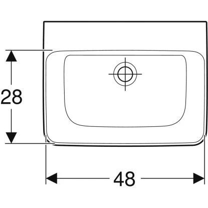 Geberit Handwaschbecken Renova Plan 50 Cm Ohne Hahnloch O. Überl. Weiß KeraTect 5 Geberit Handwaschbecken Renova Plan 50 Cm Ohne Hahnloch O. Überl. Weiß KeraTect – Bild 5