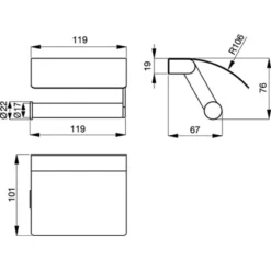 Ideal Standard Papierrollenhalter Connect Chrom -Wenko Verkäufe 189155 3049 5