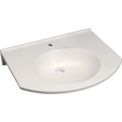 Geberit Waschbecken Publica 60 Cm Weiß Mit Hahnloch Mit Überlauf