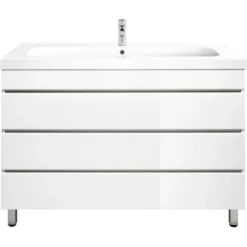 Posseik Stand-Waschplatz 120 Cm Metis Weiß Hochglanz