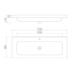 Posseik Stand-Waschplatz 120 Cm Metis Weiß Hochglanz -Wenko Verkäufe 242121 4873 7