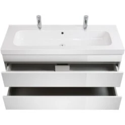 Posseik Doppel-Waschplatz 120 Cm Metis Weiß Hochglanz -Wenko Verkäufe 242127 4873 4