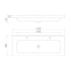 Posseik Doppel-Waschplatz 120 Cm Metis Weiß Hochglanz -Wenko Verkäufe 242127 4873 7