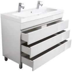 Posseik Stand-Doppel-Waschplatz 120 Cm Metis Weiß Hochglanz -Wenko Verkäufe 242129 4873 5