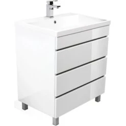 Posseik Stand-Waschplatz 70 Cm Amilia Weiß Hochglanz 9 Posseik Stand-Waschplatz 70 Cm Amilia Weiß Hochglanz -Wenko Verkäufe 242132 4873 3