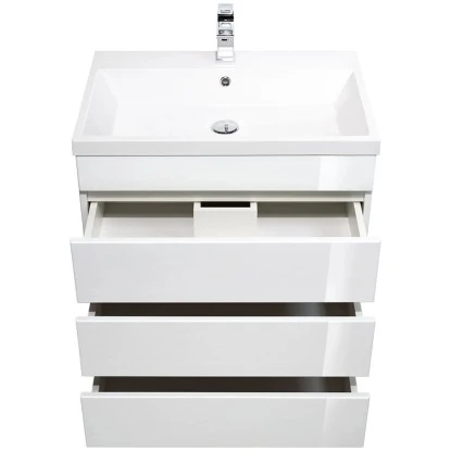 Posseik Stand-Waschplatz 70 Cm Amilia Weiß Hochglanz 4 Posseik Stand-Waschplatz 70 Cm Amilia Weiß Hochglanz – Bild 4