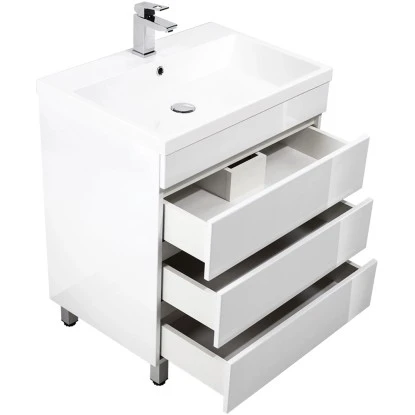 Posseik Stand-Waschplatz 70 Cm Amilia Weiß Hochglanz 6 Posseik Stand-Waschplatz 70 Cm Amilia Weiß Hochglanz – Bild 6