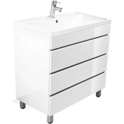 Posseik Stand-Waschplatz 80 Cm Amilia Weiß Hochglanz 9 Posseik Stand-Waschplatz 80 Cm Amilia Weiß Hochglanz -Wenko Verkäufe 242139 4873 3