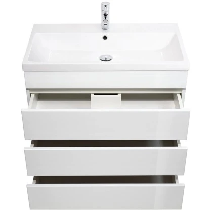 Posseik Stand-Waschplatz 80 Cm Amilia Weiß Hochglanz 4 Posseik Stand-Waschplatz 80 Cm Amilia Weiß Hochglanz – Bild 4