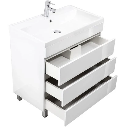 Posseik Stand-Waschplatz 80 Cm Amilia Weiß Hochglanz 6 Posseik Stand-Waschplatz 80 Cm Amilia Weiß Hochglanz – Bild 6