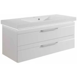 Pelipal Waschbeckenunterschrank Quantum 05 Weiß Hochglanz 119 Cm