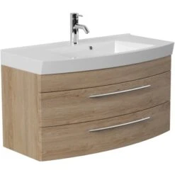 Posseik Waschplatz 100 Cm Rima Eiche Hell -Wenko Verkäufe 2496222 4873 P0587014 3