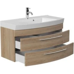 Posseik Waschplatz 100 Cm Rima Eiche Hell -Wenko Verkäufe 2496222 4873 P0587014 4