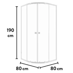 Baliv Duschkabine DUK-80.20R 80 Cm X 80 Cm Chrom -Wenko Verkäufe 250312107720 VM01 190221 L