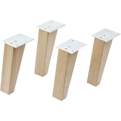 Fackelmann Holzfüße Set Finn 15 Cm Eiche Massiv 4 Stück 1 Fackelmann Holzfüße Set Finn 15 Cm Eiche Massiv 4 Stück