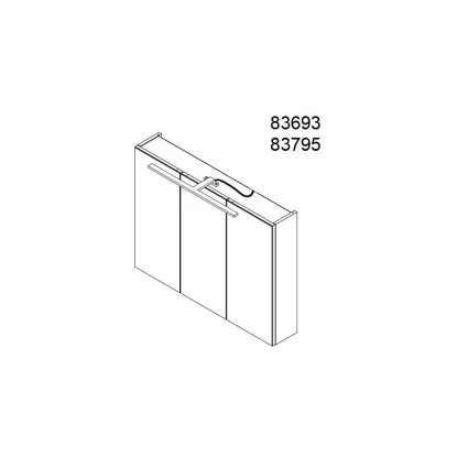 Fackelmann Spiegelschrank Vadea 90 Cm Pinie-Anthrazit 2 Fackelmann Spiegelschrank Vadea 90 Cm Pinie-Anthrazit – Bild 2