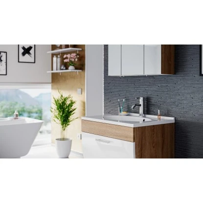 Posseik Badmöbel-Set Salona Eiche Hell-Weiß 3-teilig 7 Posseik Badmöbel-Set Salona Eiche Hell-Weiß 3-teilig – Bild 7