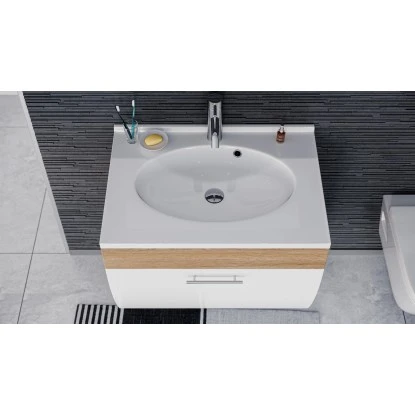 Posseik Badmöbel-Set Salona Eiche Hell-Weiß 3-teilig 5 Posseik Badmöbel-Set Salona Eiche Hell-Weiß 3-teilig – Bild 5