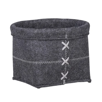 Wenko Aufbewahrungskorb Mara Filz M 3,5 L Polyester 20 X 15 X 20 Cm Anthrazit 2 Wenko Aufbewahrungskorb Mara Filz M 3,5 L Polyester 20 X 15 X 20 Cm Anthrazit – Bild 2