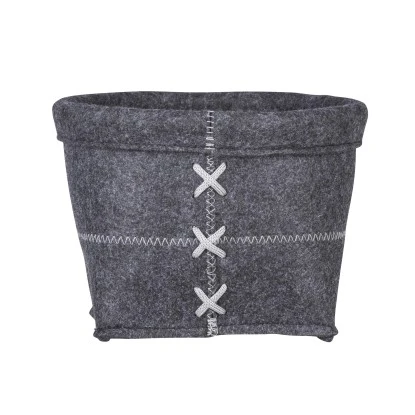 Wenko Aufbewahrungskorb Mara Filz M 3,5 L Polyester 20 X 15 X 20 Cm Anthrazit 3 Wenko Aufbewahrungskorb Mara Filz M 3,5 L Polyester 20 X 15 X 20 Cm Anthrazit – Bild 3