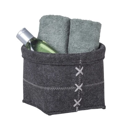 Wenko Aufbewahrungskorb Mara Filz M 3,5 L Polyester 20 X 15 X 20 Cm Anthrazit 5 Wenko Aufbewahrungskorb Mara Filz M 3,5 L Polyester 20 X 15 X 20 Cm Anthrazit – Bild 5
