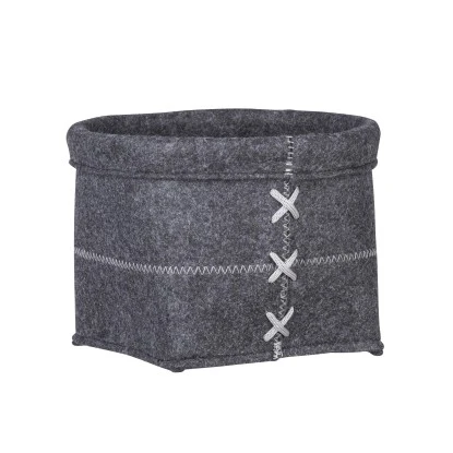 Wenko Aufbewahrungskorb Mara Filz M 3,5 L Polyester 20 X 15 X 20 Cm Anthrazit 7 Wenko Aufbewahrungskorb Mara Filz M 3,5 L Polyester 20 X 15 X 20 Cm Anthrazit – Bild 7