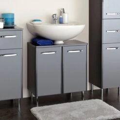 Pelipal Waschbeckenunterschrank 60 Cm Velo Anthrazit Hochglanz