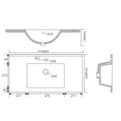 Posseik Waschplatz Homeline 90 Cm Beton 2-teilig -Wenko Verkäufe 29484 HOMELINE90000216DE 7