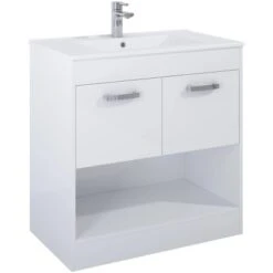 Waschbeckenunterschrank 80 Cm Zen Weiß