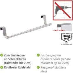 Wenko Tür-Handtuchstange Teleskop Edelstahl -Wenko Verkäufe 301922 1068 03