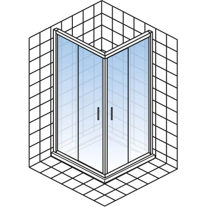Schulte ExpressPlus Eckeinstieg 4-tlg. Kristall/Trend Chromoptik 90x90x185cm 4 Schulte ExpressPlus Eckeinstieg 4-tlg. Kristall/Trend Chromoptik 90x90x185cm – Bild 4