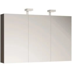 Allibert Spiegelschrank 120 Cm Asphaltgrau Glänzend