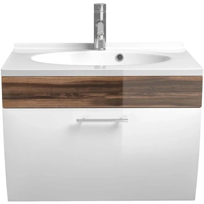 Posseik Waschplatz 70 Cm Salona Walnuss-Weiß 2 Posseik Waschplatz 70 Cm Salona Walnuss-Weiß – Bild 2