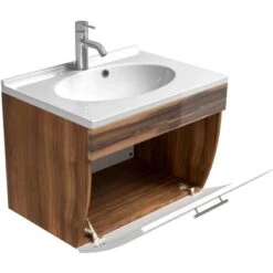 Posseik Waschplatz 70 Cm Salona Walnuss-Weiß 9 Posseik Waschplatz 70 Cm Salona Walnuss-Weiß -Wenko Verkäufe 3721610 4873 4